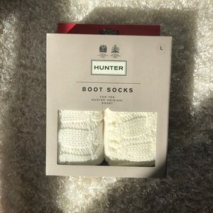 NWT HUNTER Short White Boot Socks